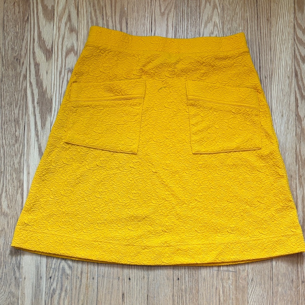 Yellow Textured Women's Skirt